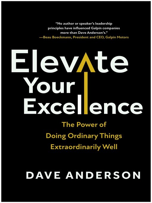 Title details for Elevate Your Excellence by Dave Anderson - Wait list